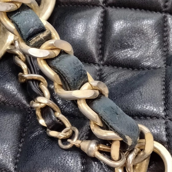 🏆💎💯 CHANEL Matelasse Black Lambskin Shoulder Bag - Picture 5 of 16